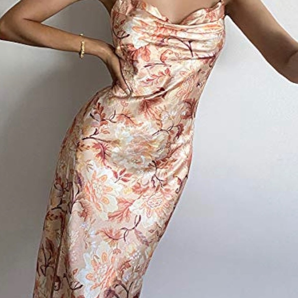 Scoop Neck Midi Dress - Fall Colors